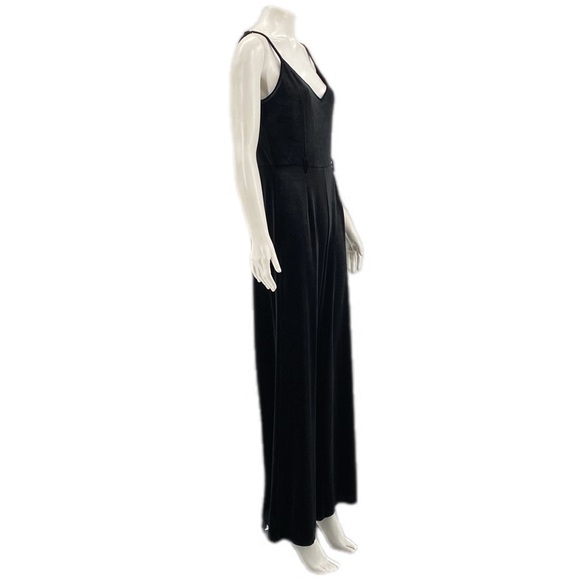 Jumpsuit Velour Wide Leg Spaghetti Straps - Picture 4 of 8